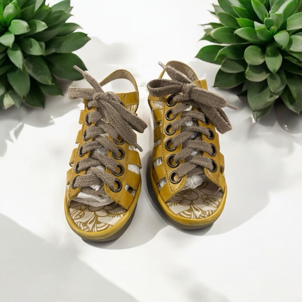 Fly london wedges yellow size 6
